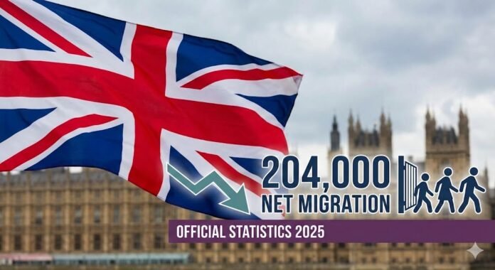 UK Net Migration Plummets to 204,000 in 2025.