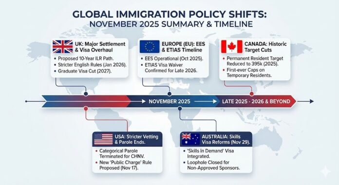 Global Immigration Policy Shifts: November 2025 Summary & Timeline